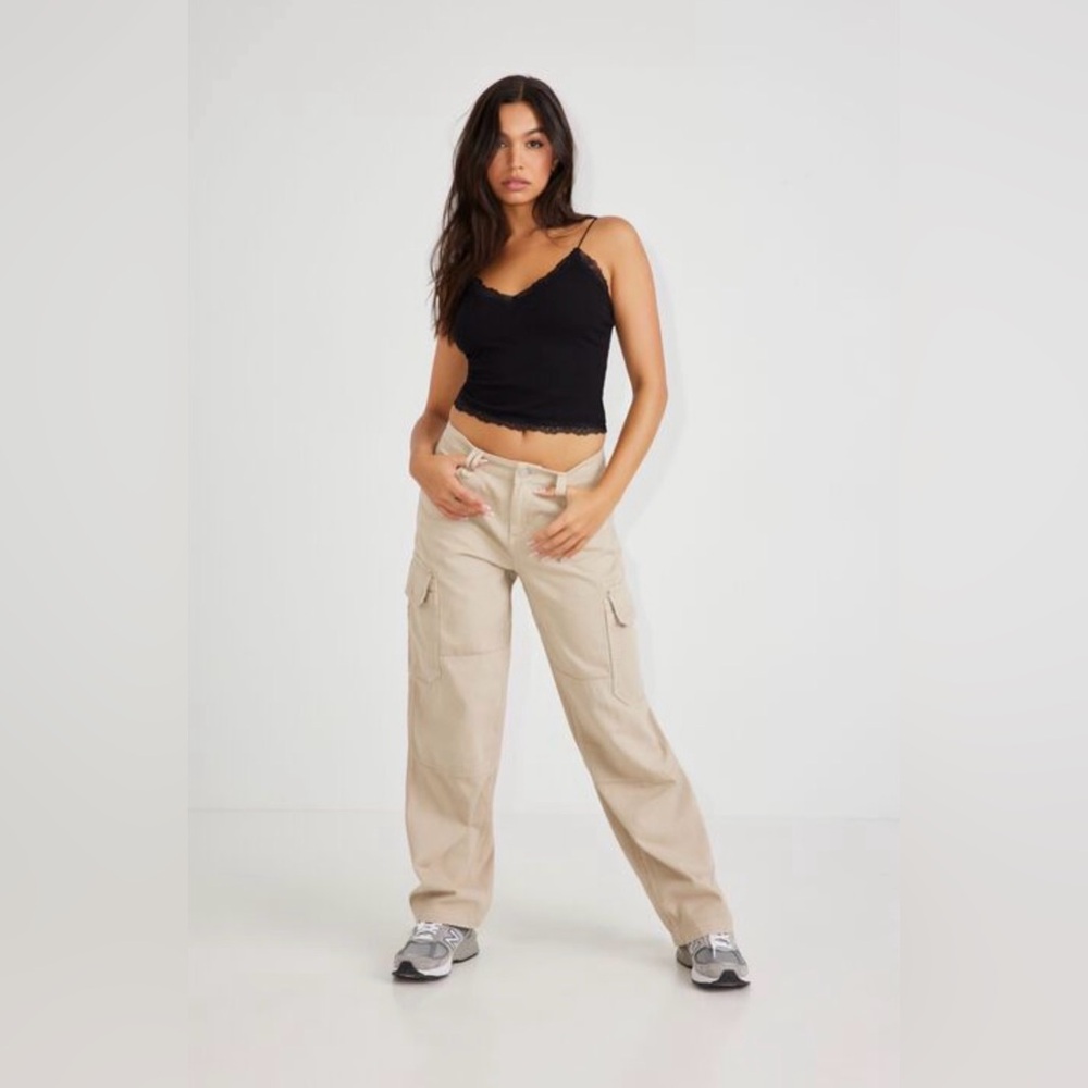 Garage Wren Carpenter Pants – Khaki – Size 7 – 100% Cotton Workwear Straight Leg